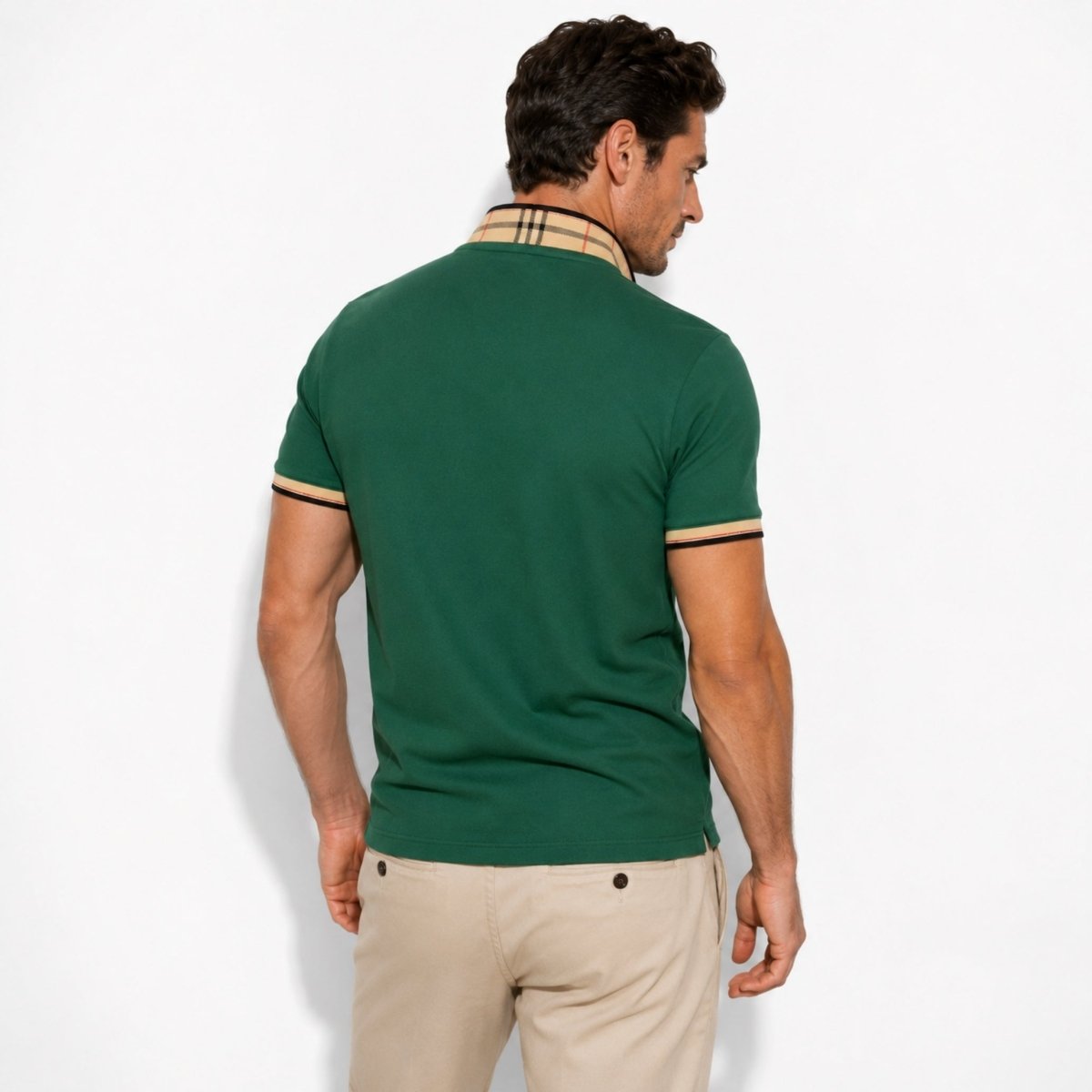 Chance | Men's Elegant Polo Shirt with Check Collar