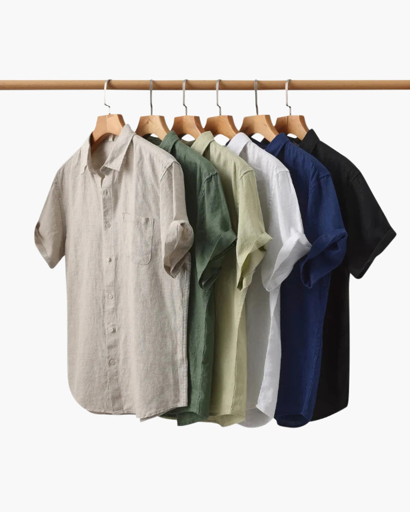 Chandler | Men's Casual Short Sleeve Button Down Shirt with Chest Pocket