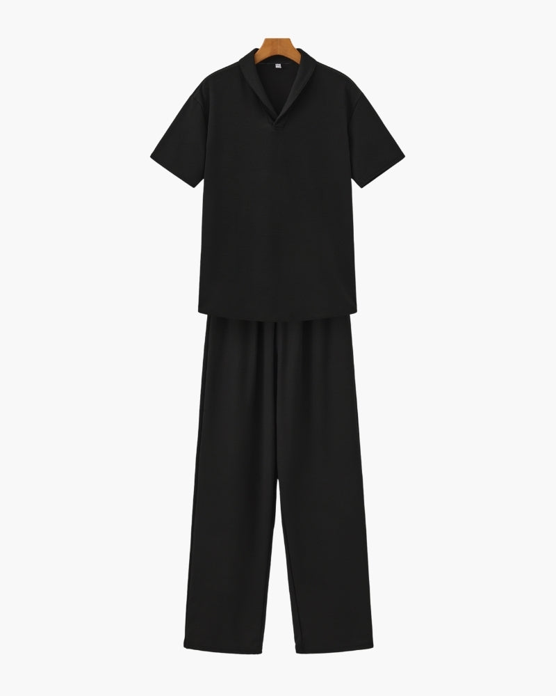 Gael | Men's Minimal Two Piece Set Polo with Drawstring Pants