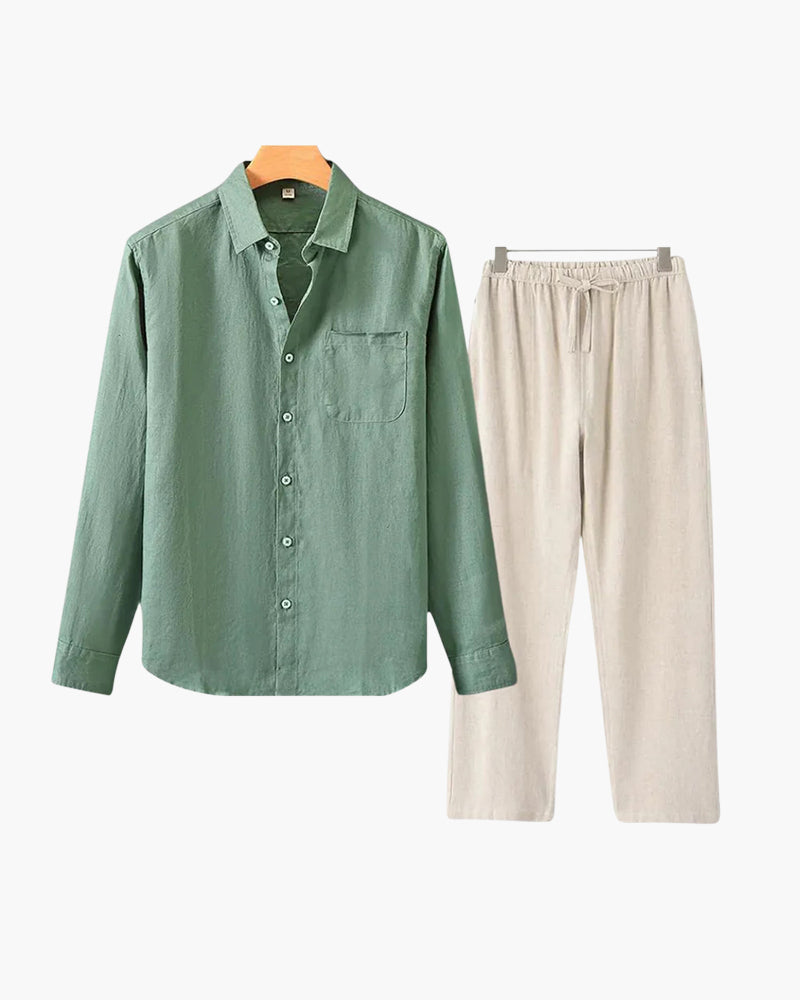 Luke | Men's Classic Two-Piece Shirt with Button Front