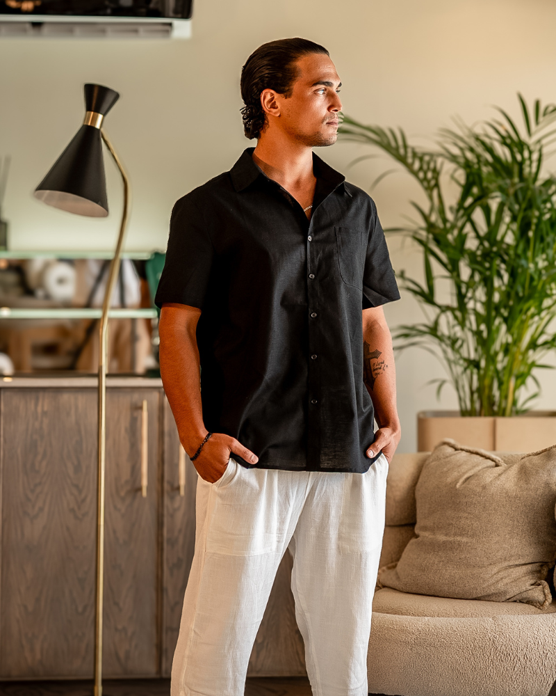 Chandler | Men's Casual Short Sleeve Button Down Shirt with Chest Pocket