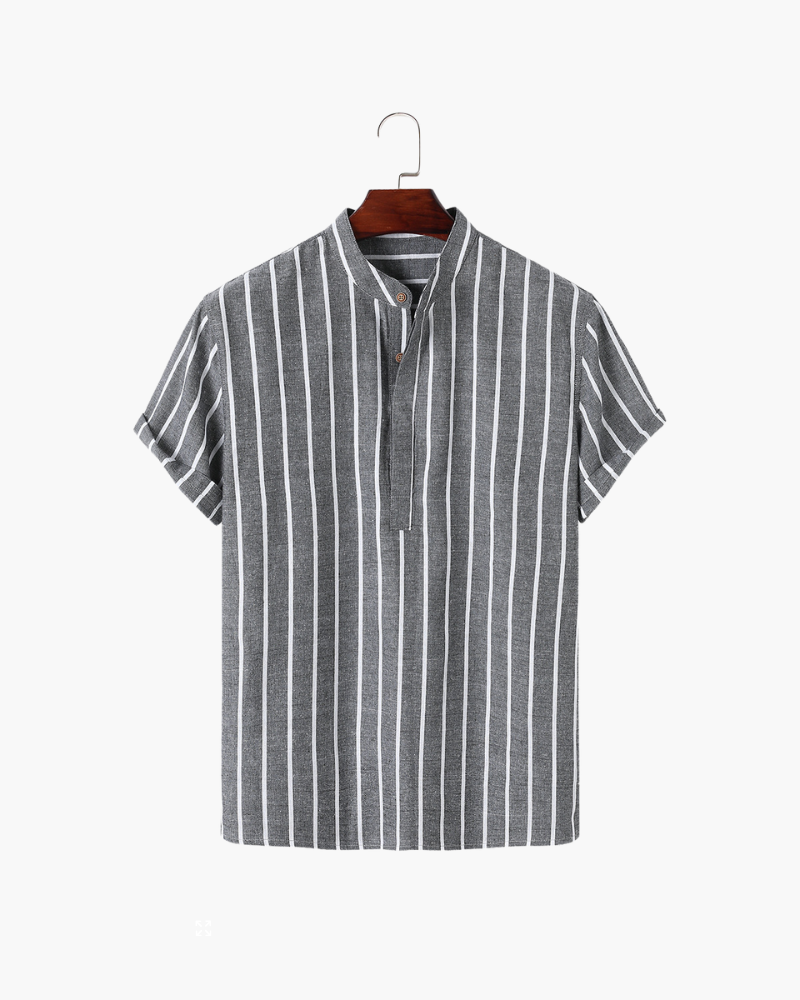 Tyler | Men's Classic Sailor Striped Polo with Open Collar