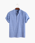 Tyler | Men's Classic Sailor Striped Polo with Open Collar
