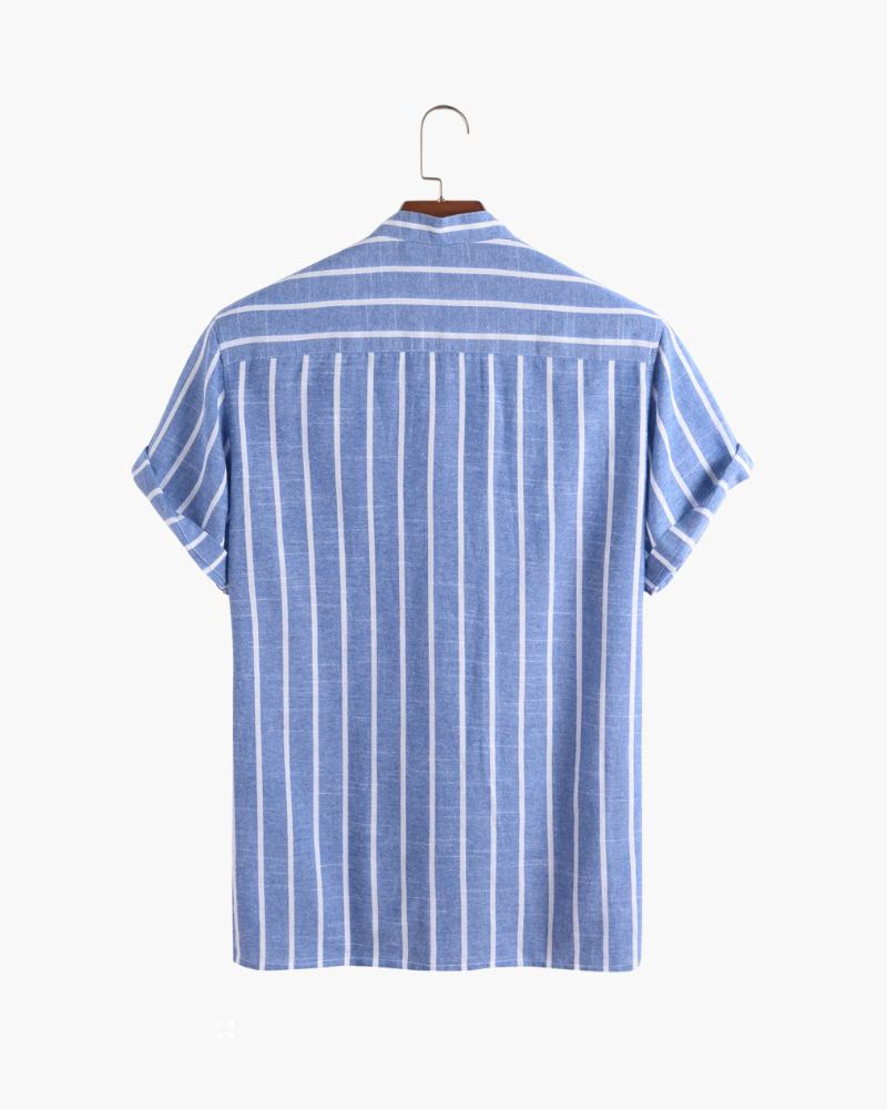 Tyler | Men's Classic Sailor Striped Polo with Open Collar