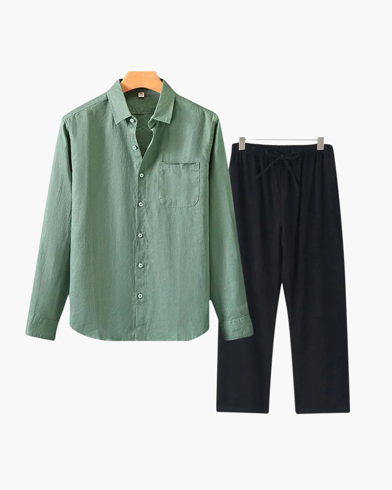 Luke | Men's Classic Two-Piece Shirt with Button Front