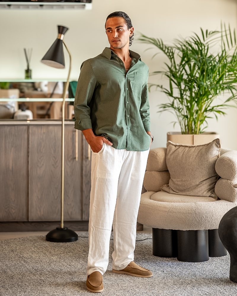 Luke | Men's Classic Two-Piece Shirt with Button Front
