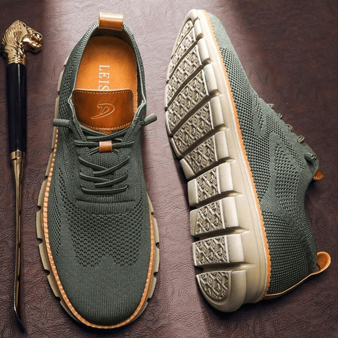 James | Men's Knit Sneakers with Flex Grip Sole