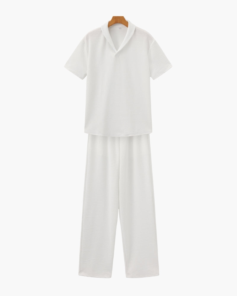 Gael | Men's Minimal Two Piece Set Polo with Drawstring Pants