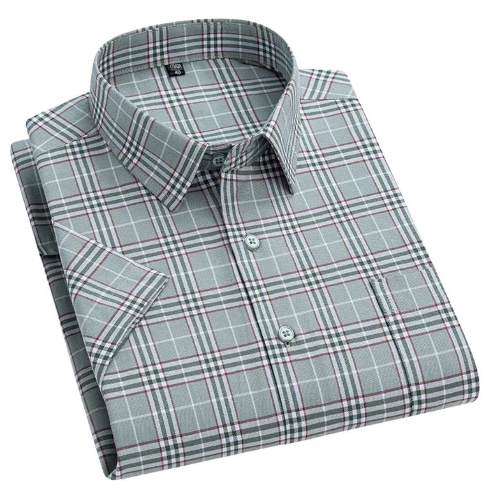 Cole | Men's Summer Striped Short Sleeve Shirt with Pocket