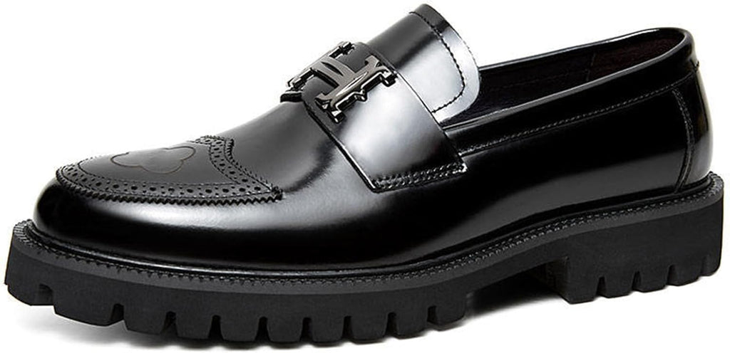 Kayden | Men's Modern Platform Loafers with Metal Bit Detail