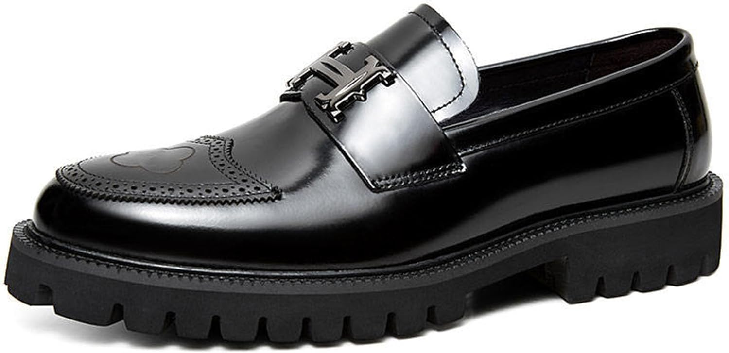 Kayden | Men's Modern Platform Loafers with Metal Bit Detail