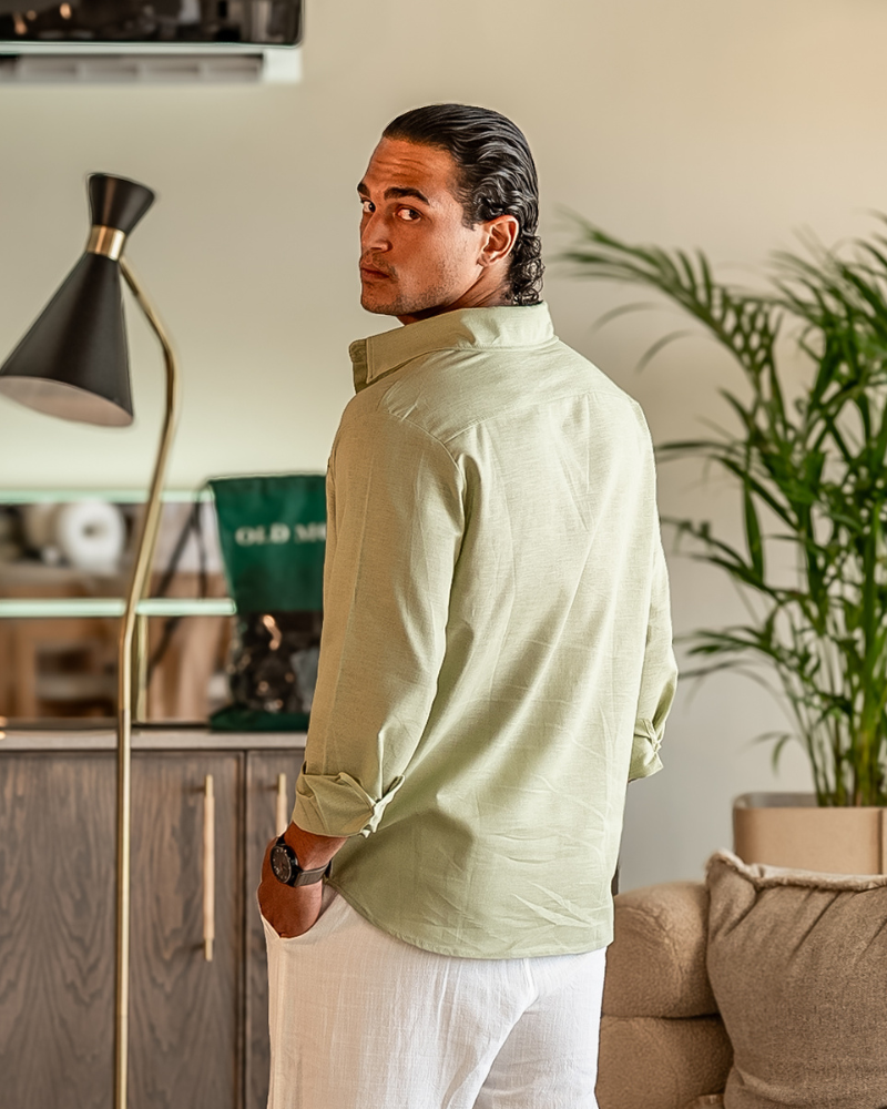 Carlos | Men's Casual Button Down Shirt with Chest Pocket