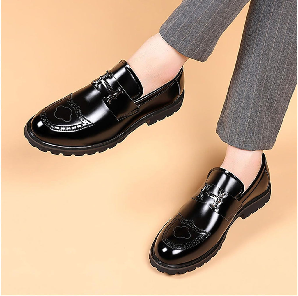 Kayden | Men's Modern Platform Loafers with Metal Bit Detail