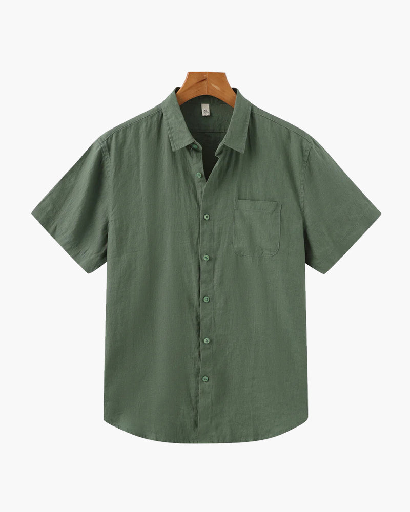 Chandler | Men's Casual Short Sleeve Button Down Shirt with Chest Pocket