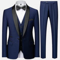 George | Men's Formal Wear Three Piece Suit with Satin Lapel