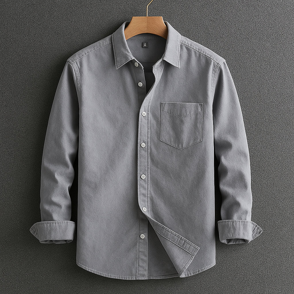Christopher | Men's Classic Button Down Shirt with Turn-Down Collar