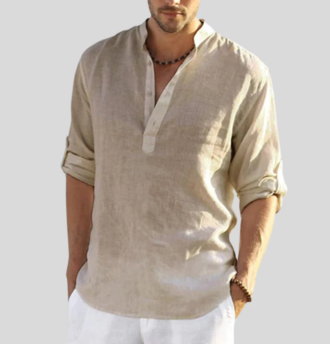 Christopher | Men’s Relaxed Shirt with Open Collar