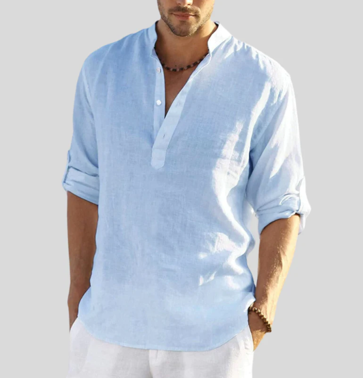 Christopher | Men’s Relaxed Shirt with Open Collar