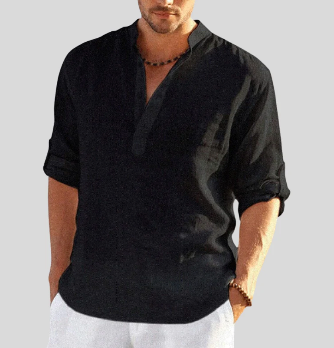 Christopher | Men’s Relaxed Shirt with Open Collar