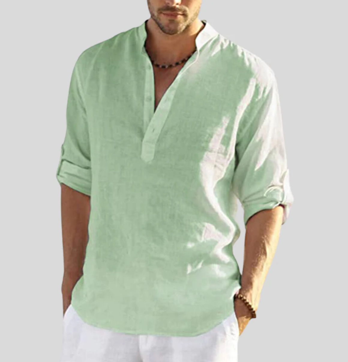 Christopher | Men’s Relaxed Shirt with Open Collar