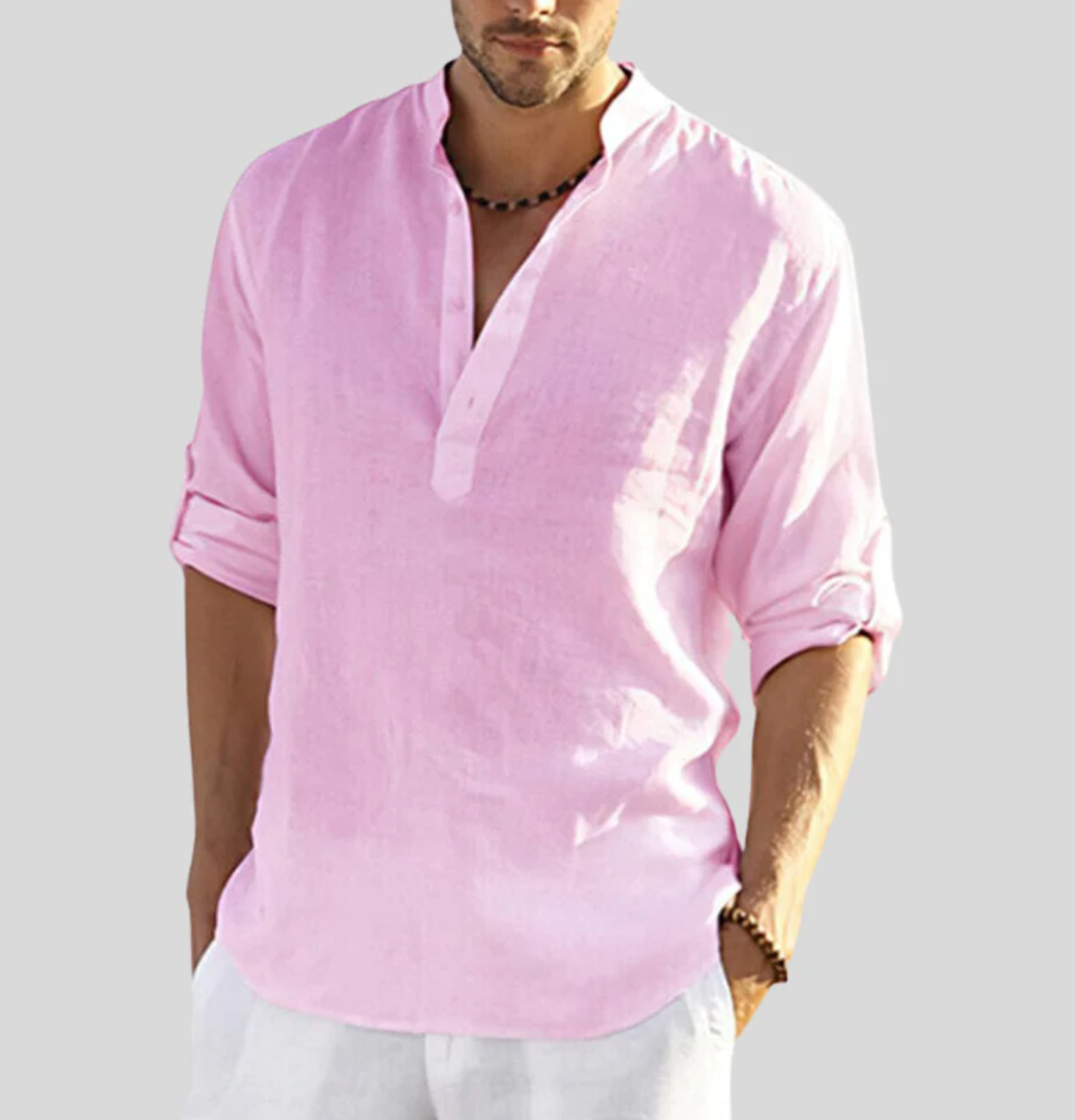 Christopher | Men’s Relaxed Shirt with Open Collar