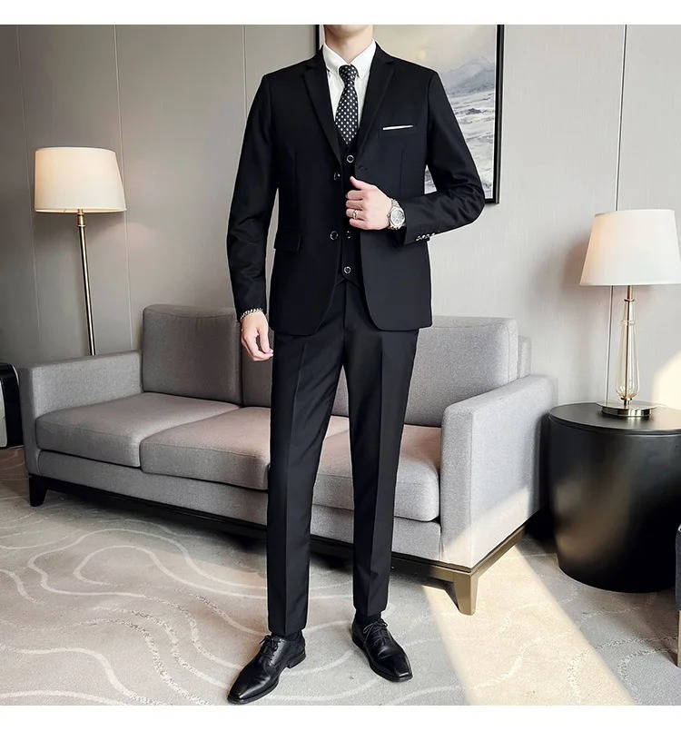 Hugo | Men’s Formal Three Piece Suit with Notch Lapel