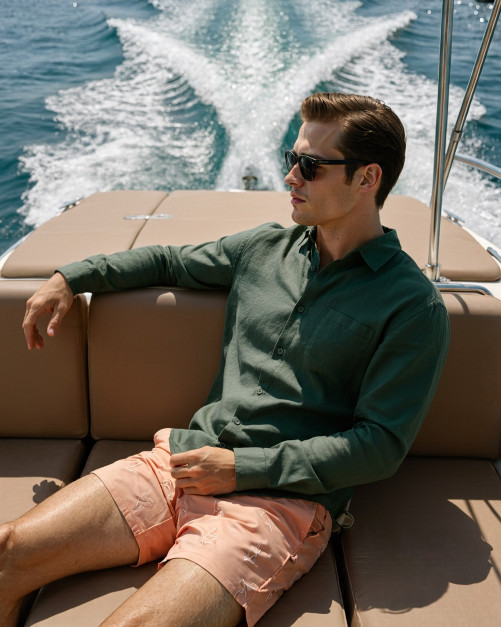 Carlos | Men's Casual Button Down Shirt with Chest Pocket