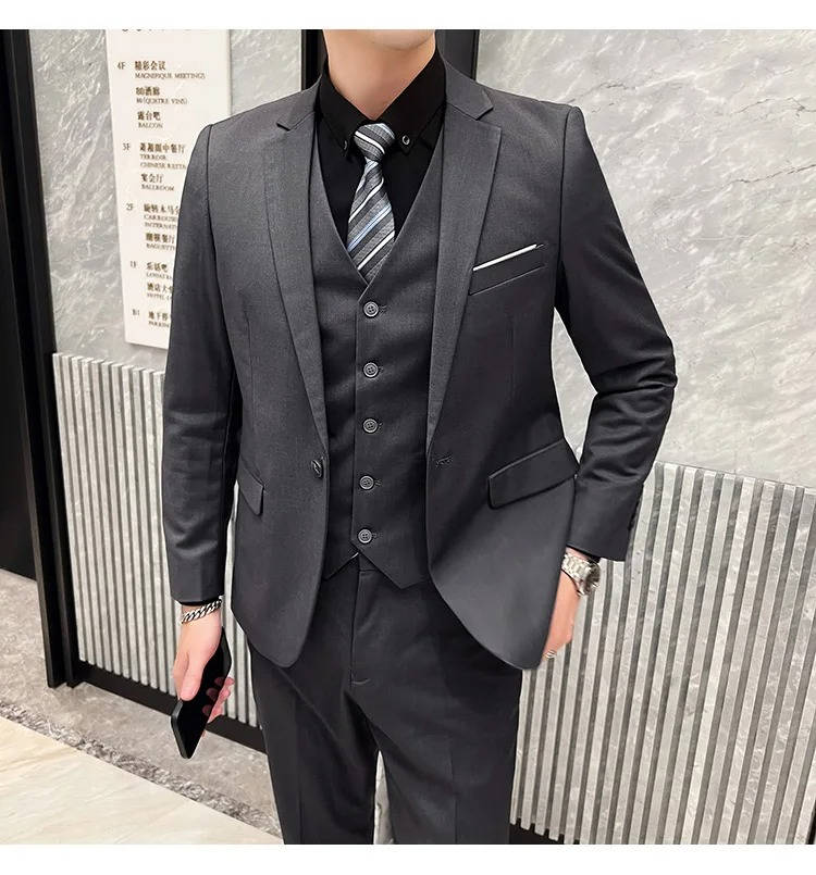Hugo | Men’s Formal Three Piece Suit with Notch Lapel