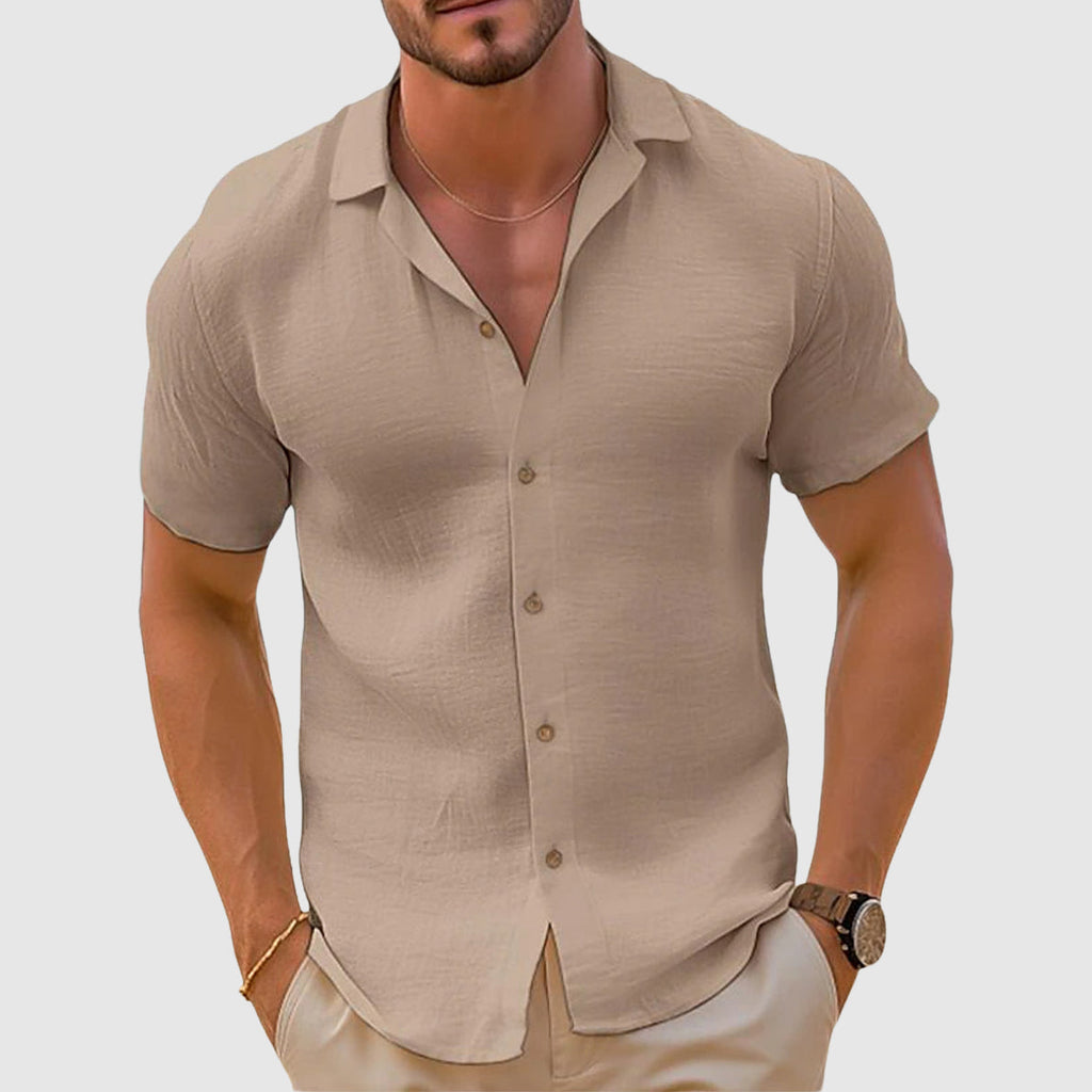 Theodore | Men's Relaxed Button Up Shirt with Camp Collar