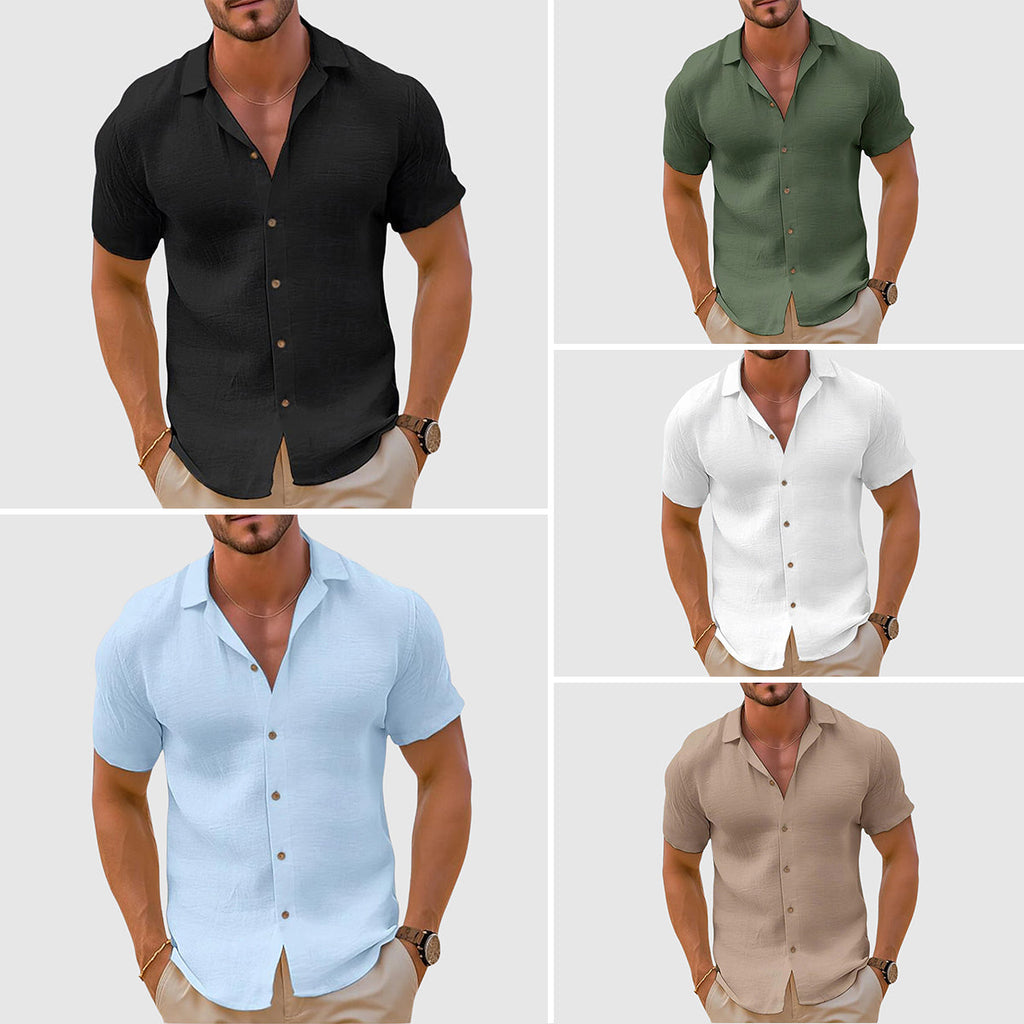 Theodore | Men's Relaxed Button Up Shirt with Camp Collar