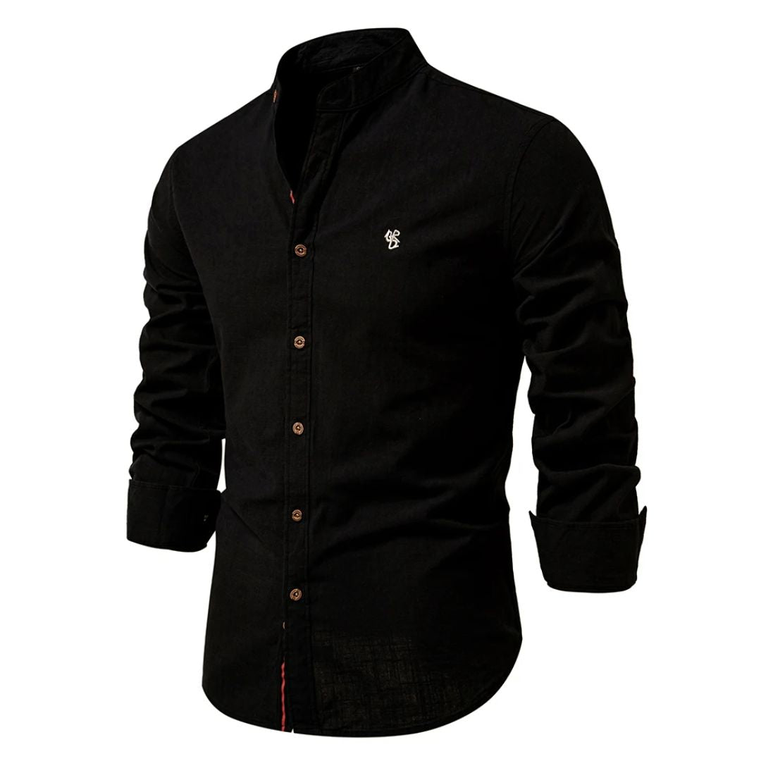 Sebastian | Men's Formal Wear Button-Up Shirt with Stand Collar