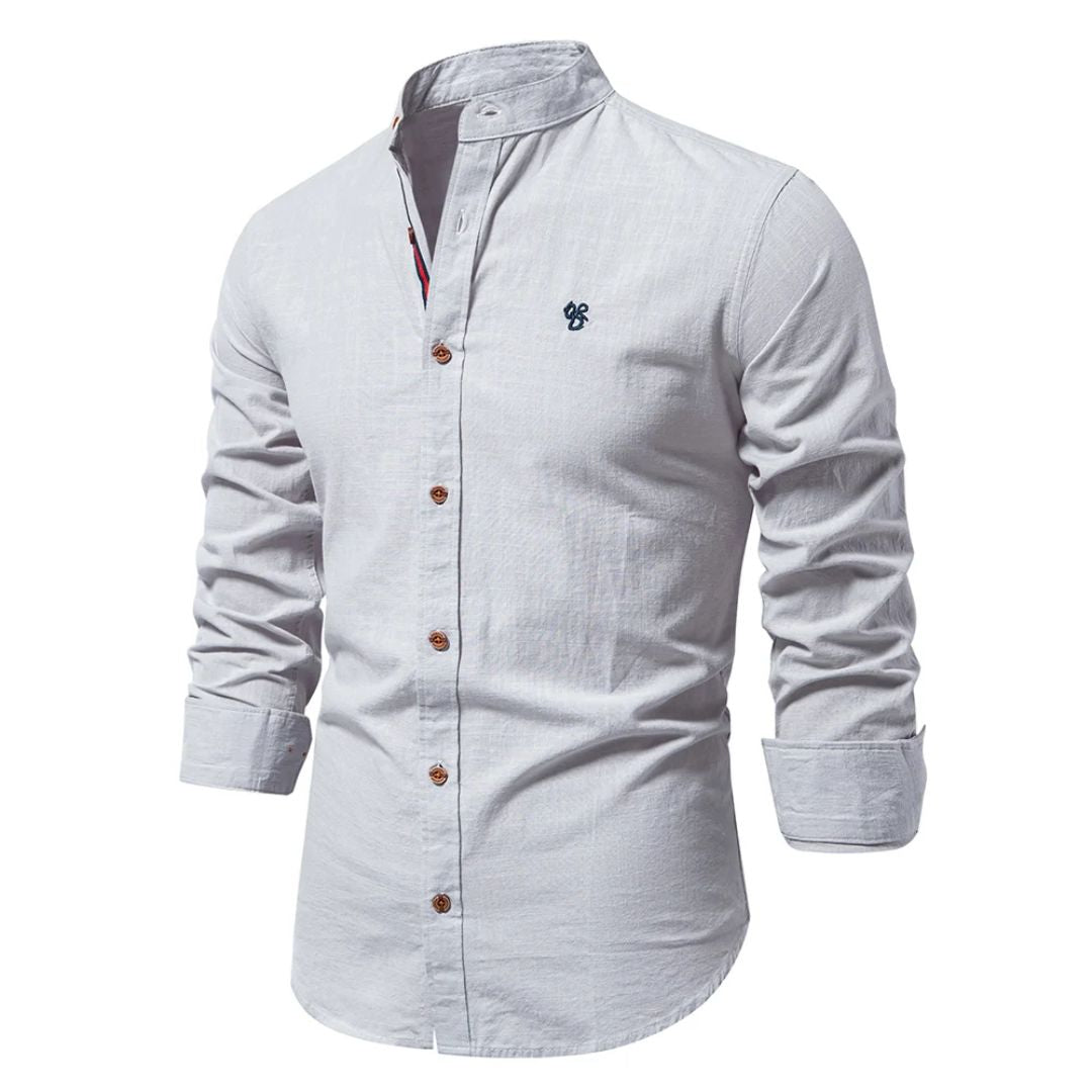 Sebastian | Men's Formal Wear Button-Up Shirt with Stand Collar