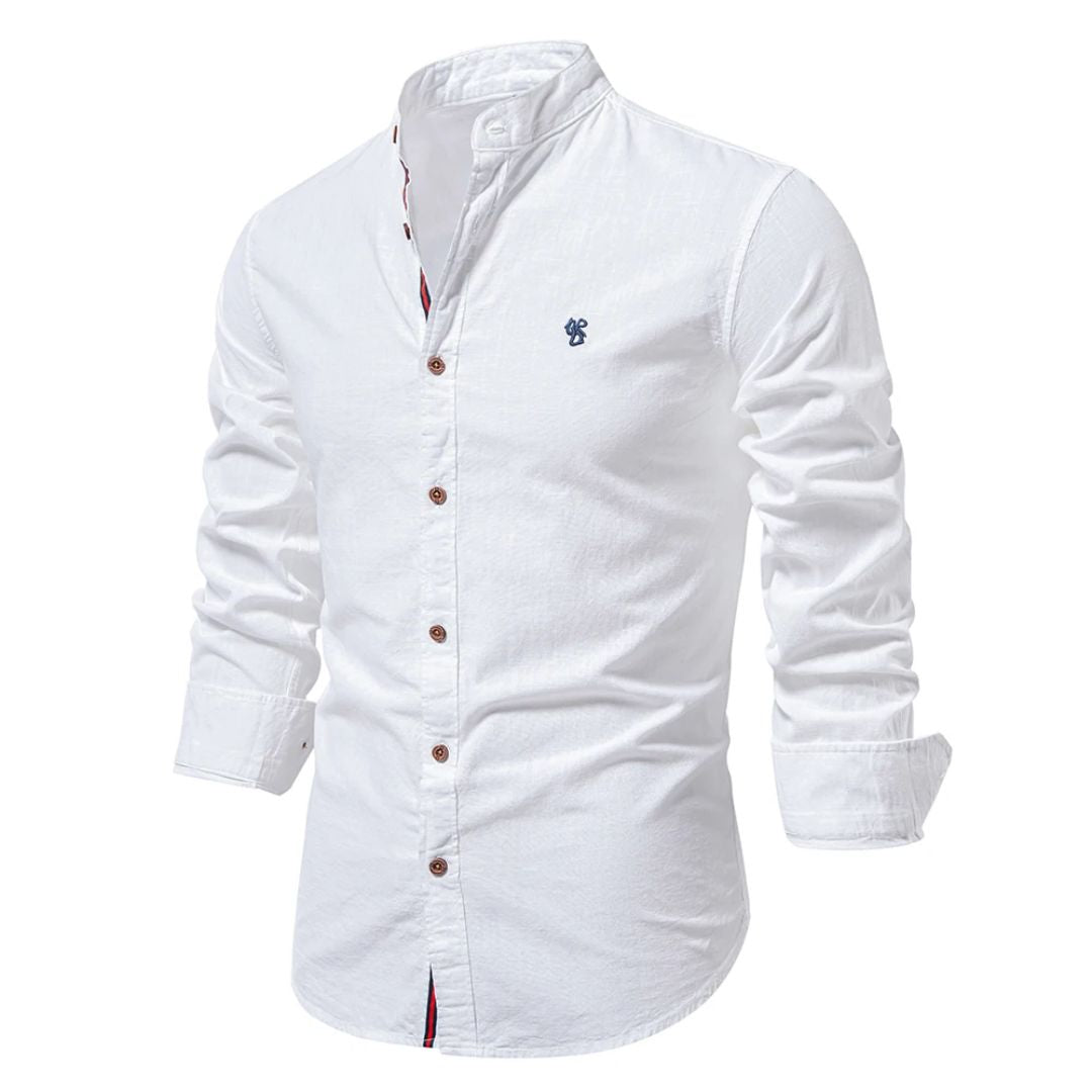 Sebastian | Men's Formal Wear Button-Up Shirt with Stand Collar