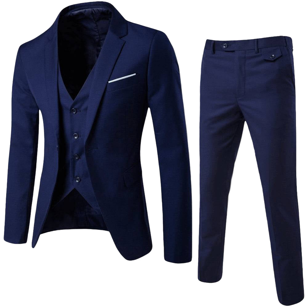 Mark | Men’s Modern Three-Piece Suit Set with Notched Lapel