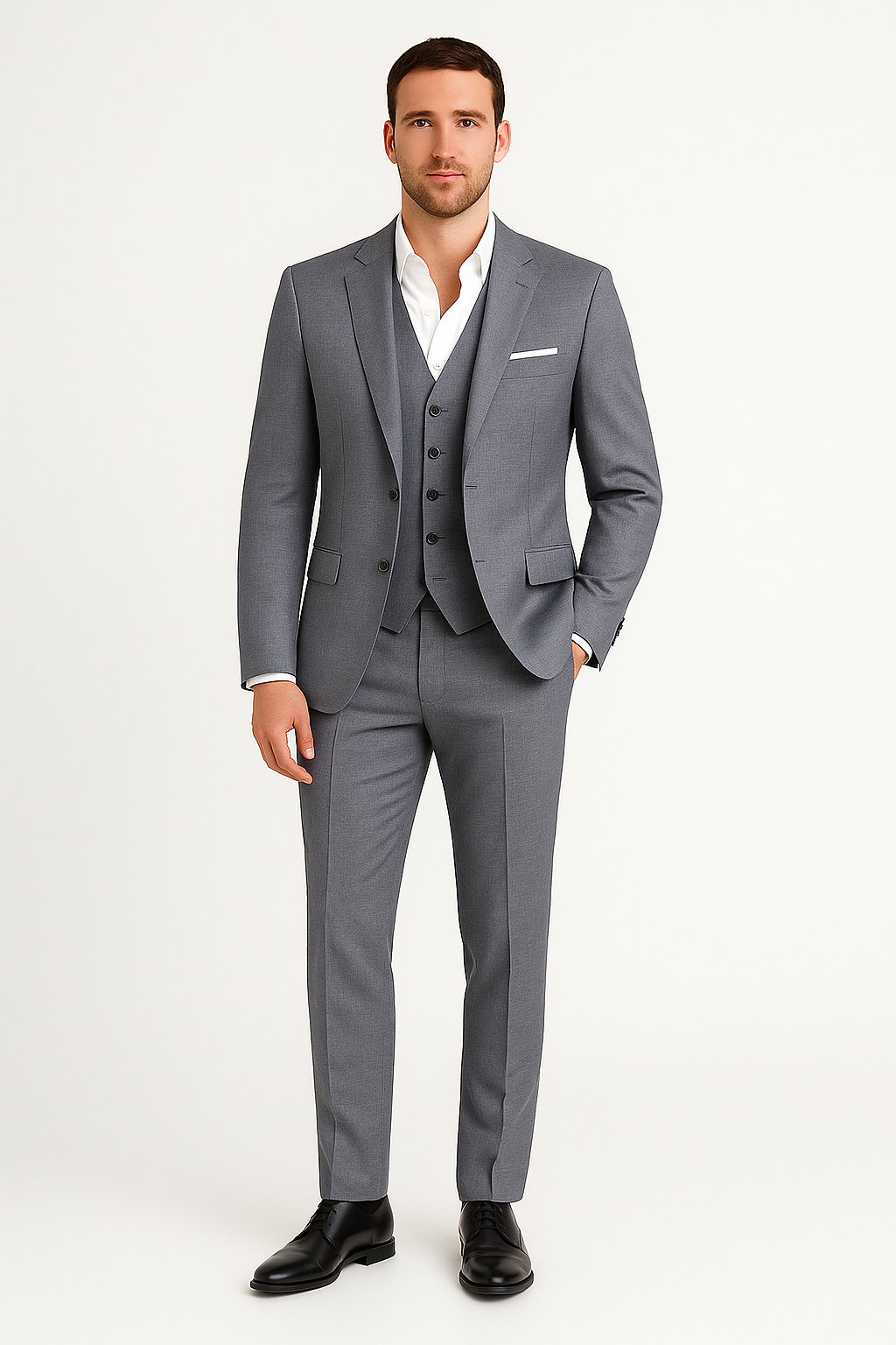 Mark | Men’s Modern Three-Piece Suit Set with Notched Lapel