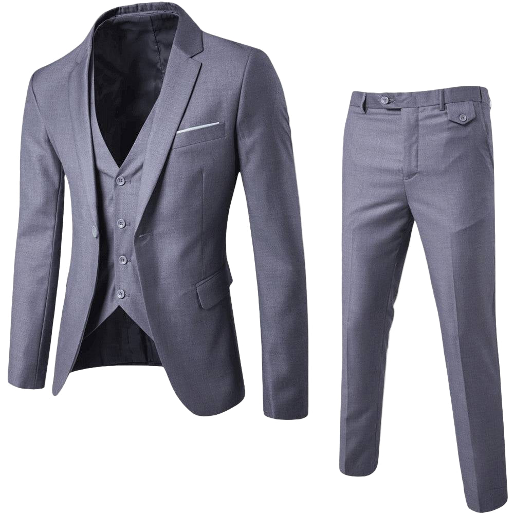 Mark | Men’s Modern Three-Piece Suit Set with Notched Lapel