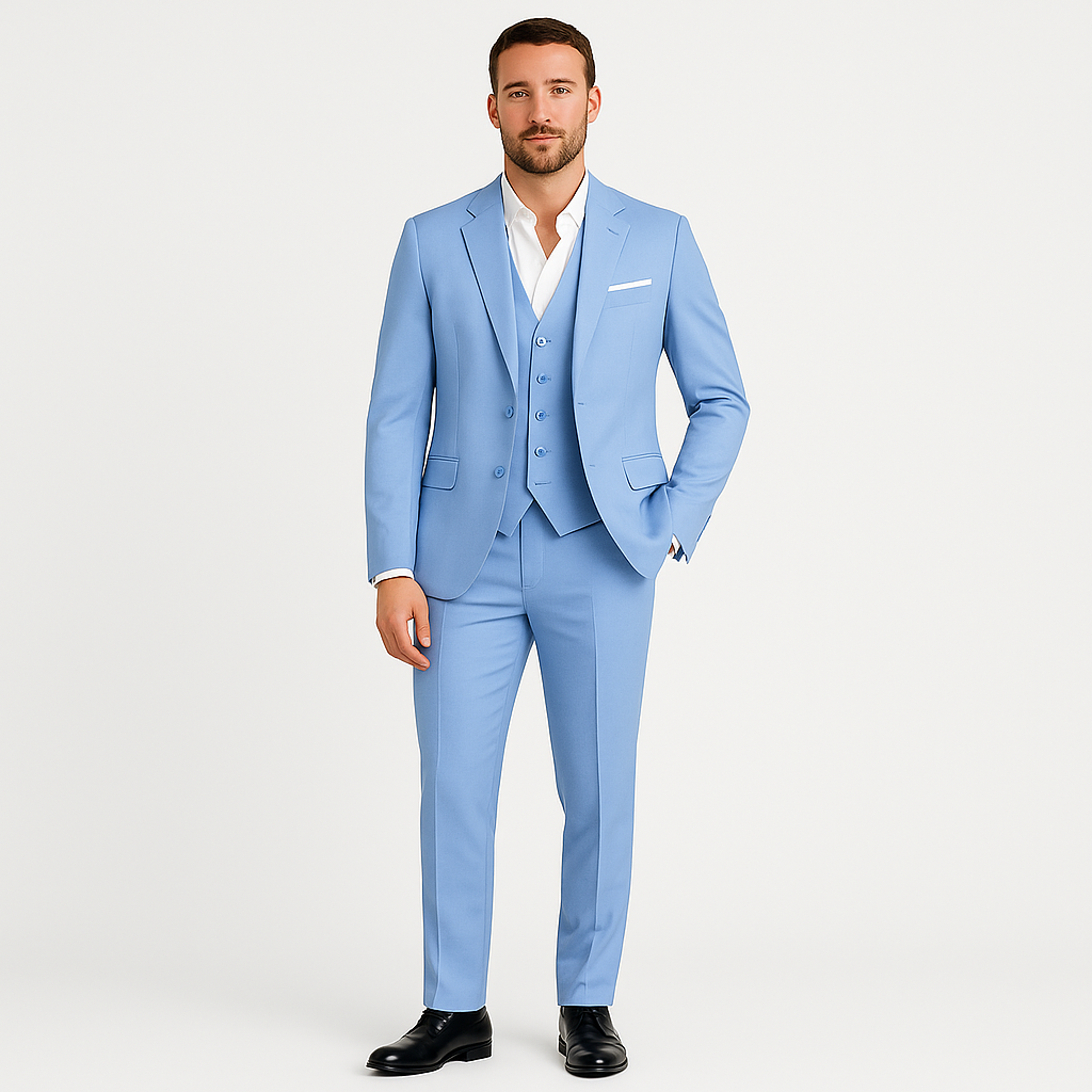 Mark | Men’s Modern Three-Piece Suit Set with Notched Lapel
