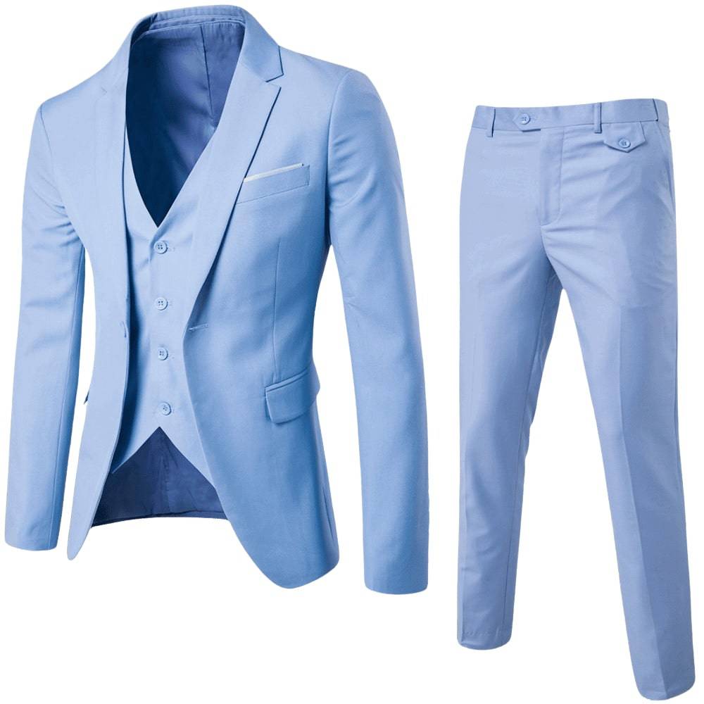 Mark | Men’s Modern Three-Piece Suit Set with Notched Lapel