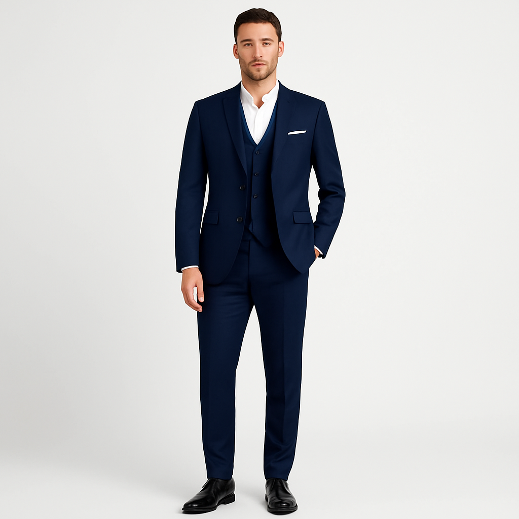 Mark | Men’s Modern Three-Piece Suit Set with Notched Lapel