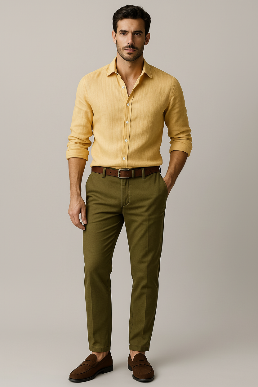 Dylan | Men’s Classic Vintage Shirt with Button Front