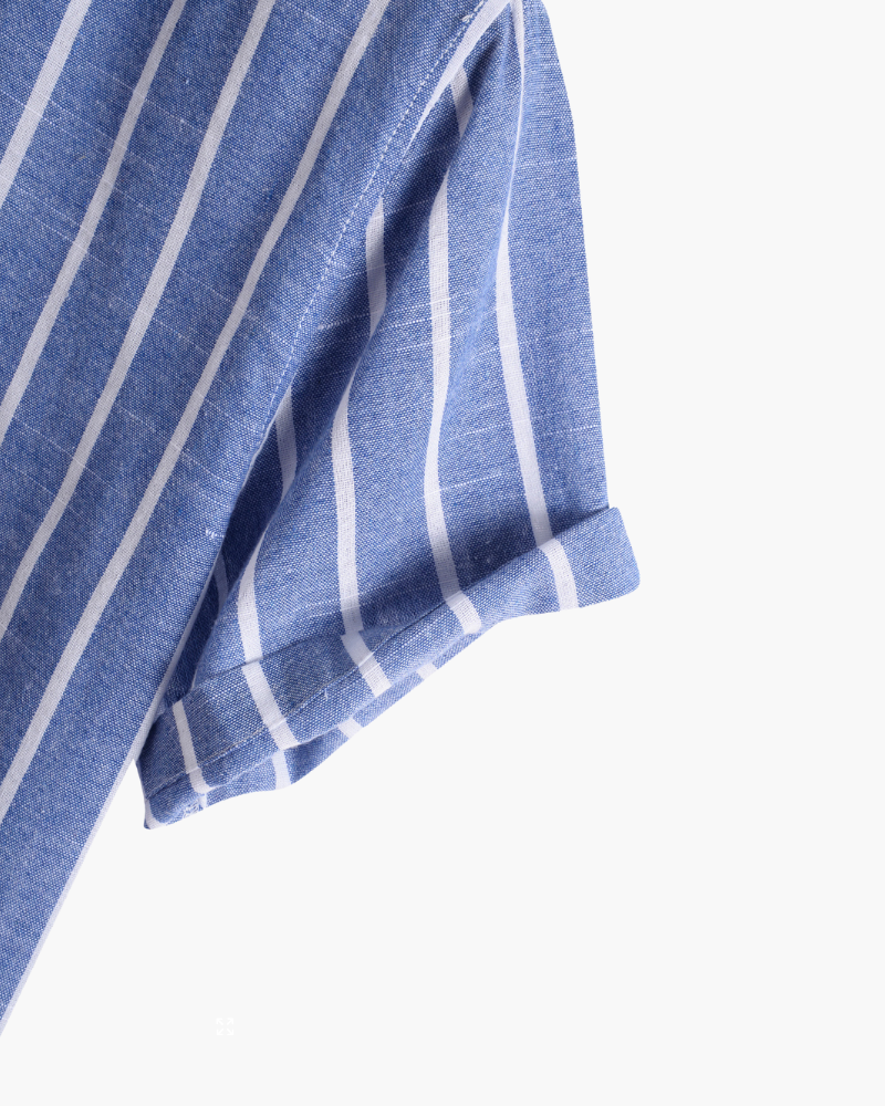 Tyler | Men's Classic Sailor Striped Polo with Open Collar
