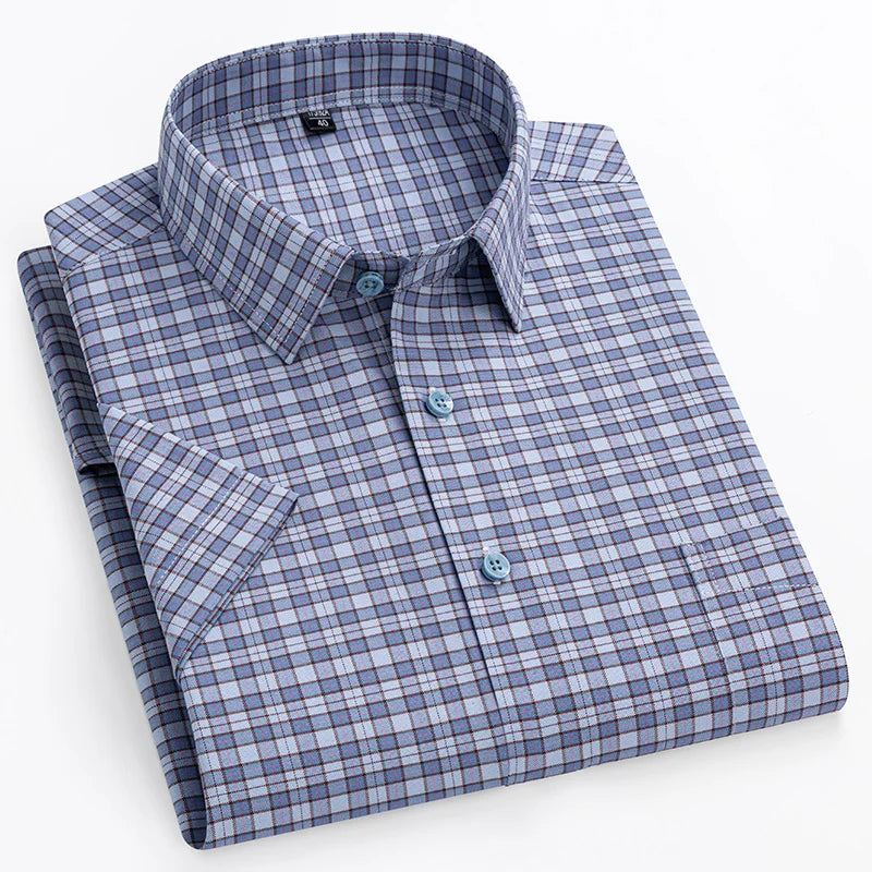 Cole | Men's Summer Striped Short Sleeve Shirt with Pocket