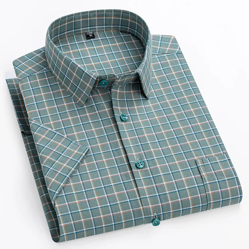 Cole | Men's Summer Striped Short Sleeve Shirt with Pocket