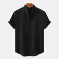 Bruce | Men's Summer Shirt with Collarless Design
