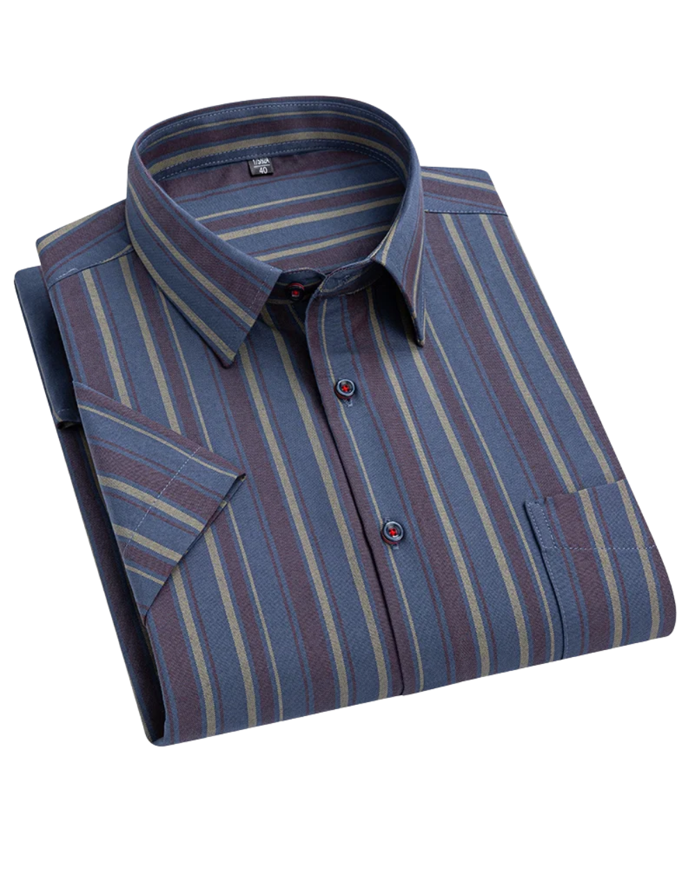 Cole | Men's Summer Striped Short Sleeve Shirt with Pocket