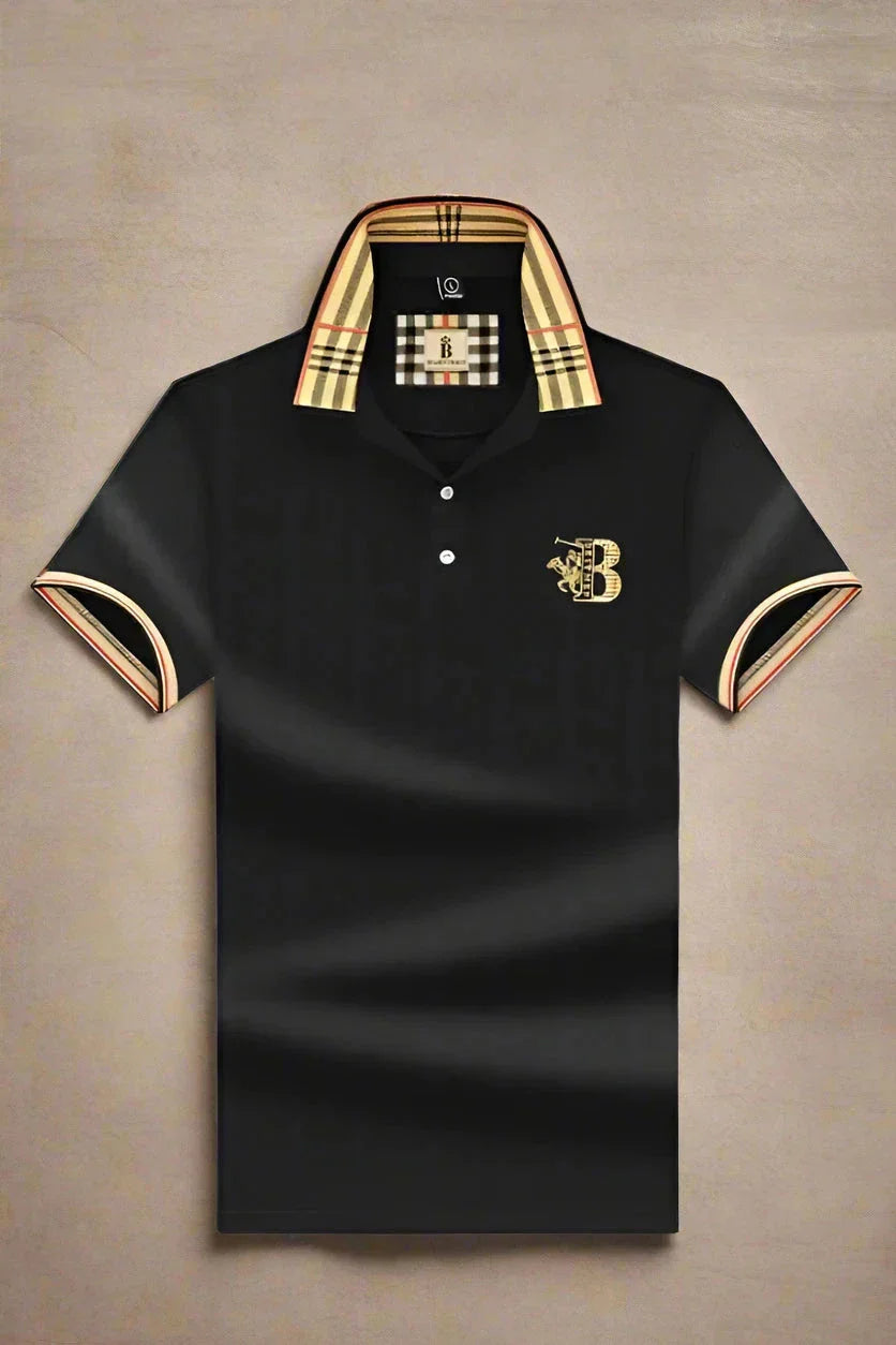Chance | Men's Elegant Polo Shirt with Check Collar