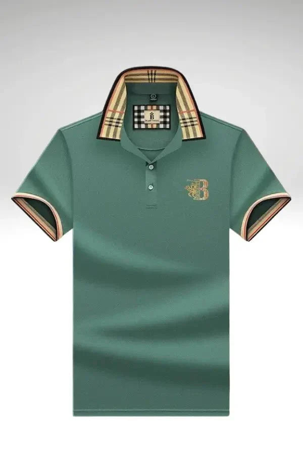 Chance | Men's Elegant Polo Shirt with Check Collar