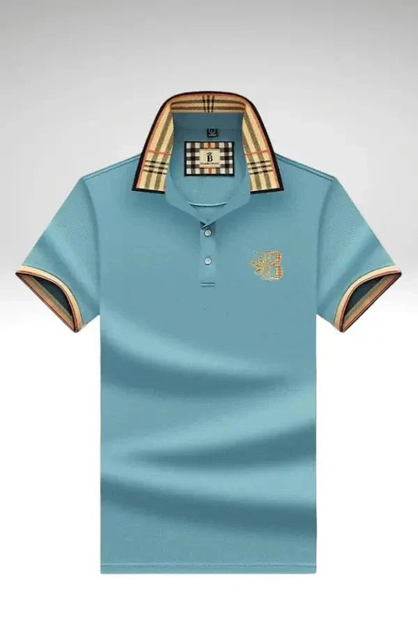 Chance | Men's Elegant Polo Shirt with Check Collar