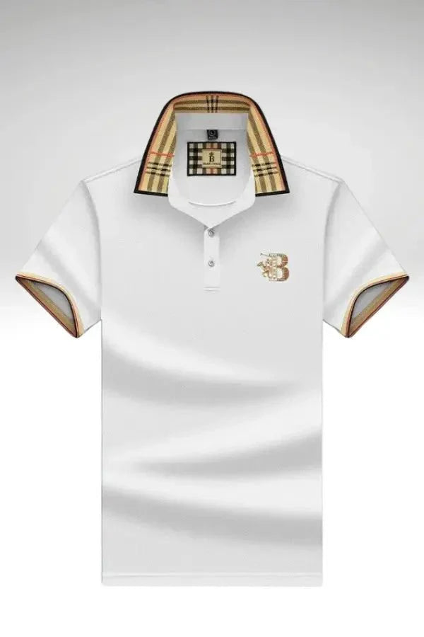 Chance | Men's Elegant Polo Shirt with Check Collar