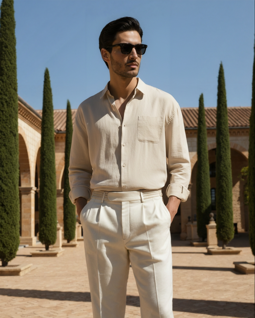 Carlos | Men's Casual Button Down Shirt with Chest Pocket